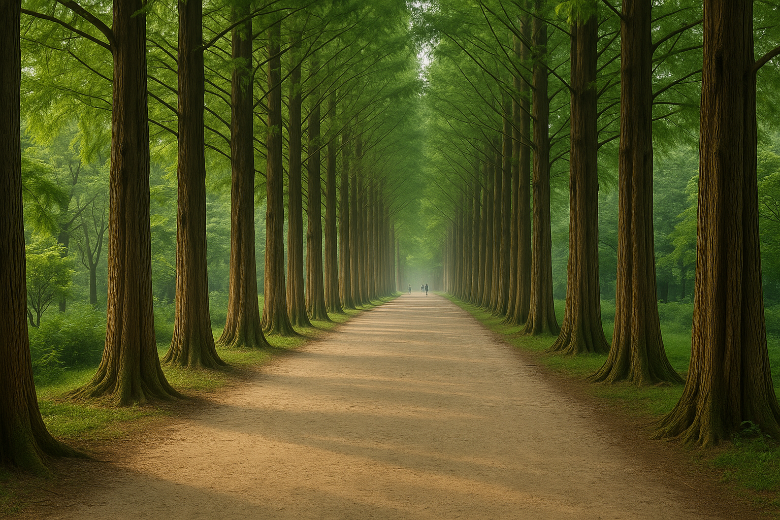 Metasequoia lane for a Nami Island day trip from Seoul guide itinerary
